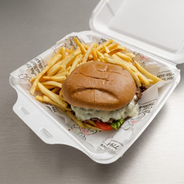 The Double Big Back Burger And Fries.
